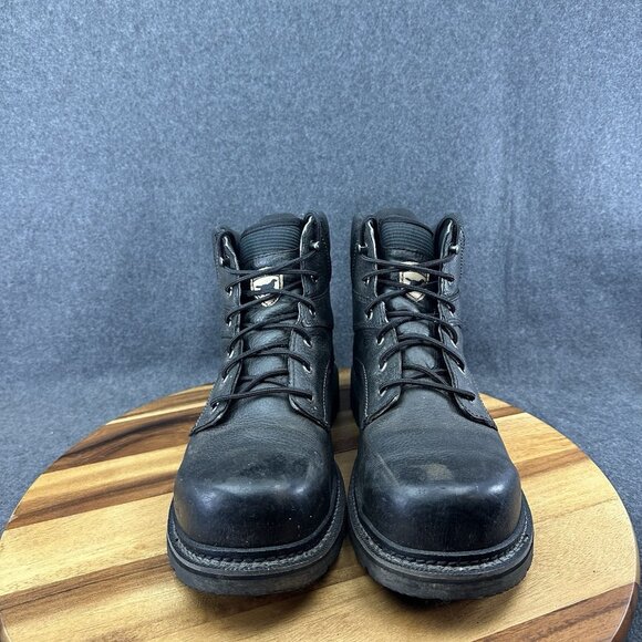 Red Wing Irish Setter Black Steel Toe Work Boots 6" Mens 13 D/M 83664 Kittson - Picture 3 of 10